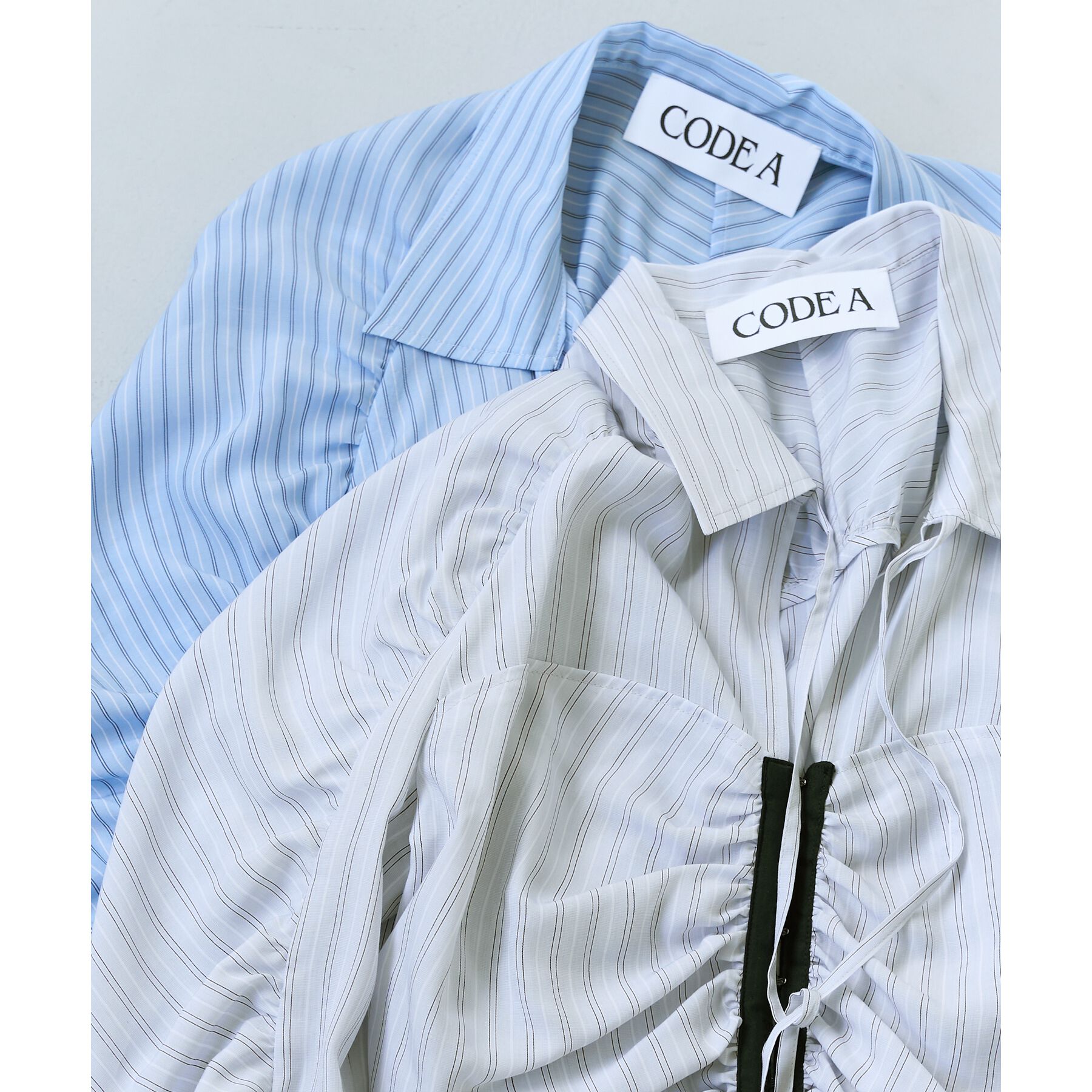 CODE A「Lyocell stripe blouse」|シャツ・ブラウス|