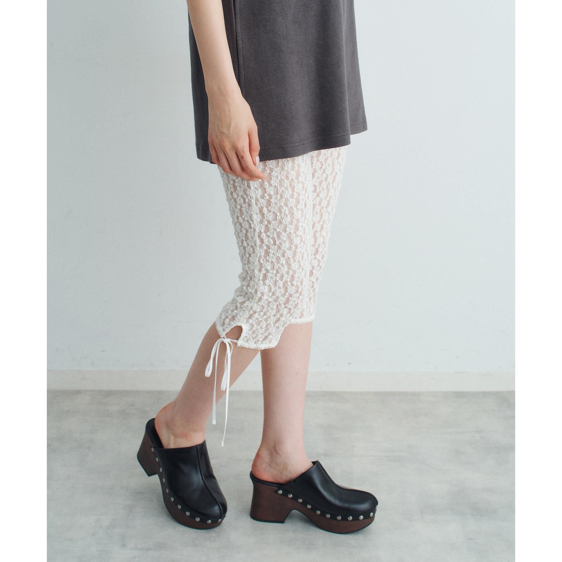 CODE A「lace leggings」|その他|ホワイト(001)