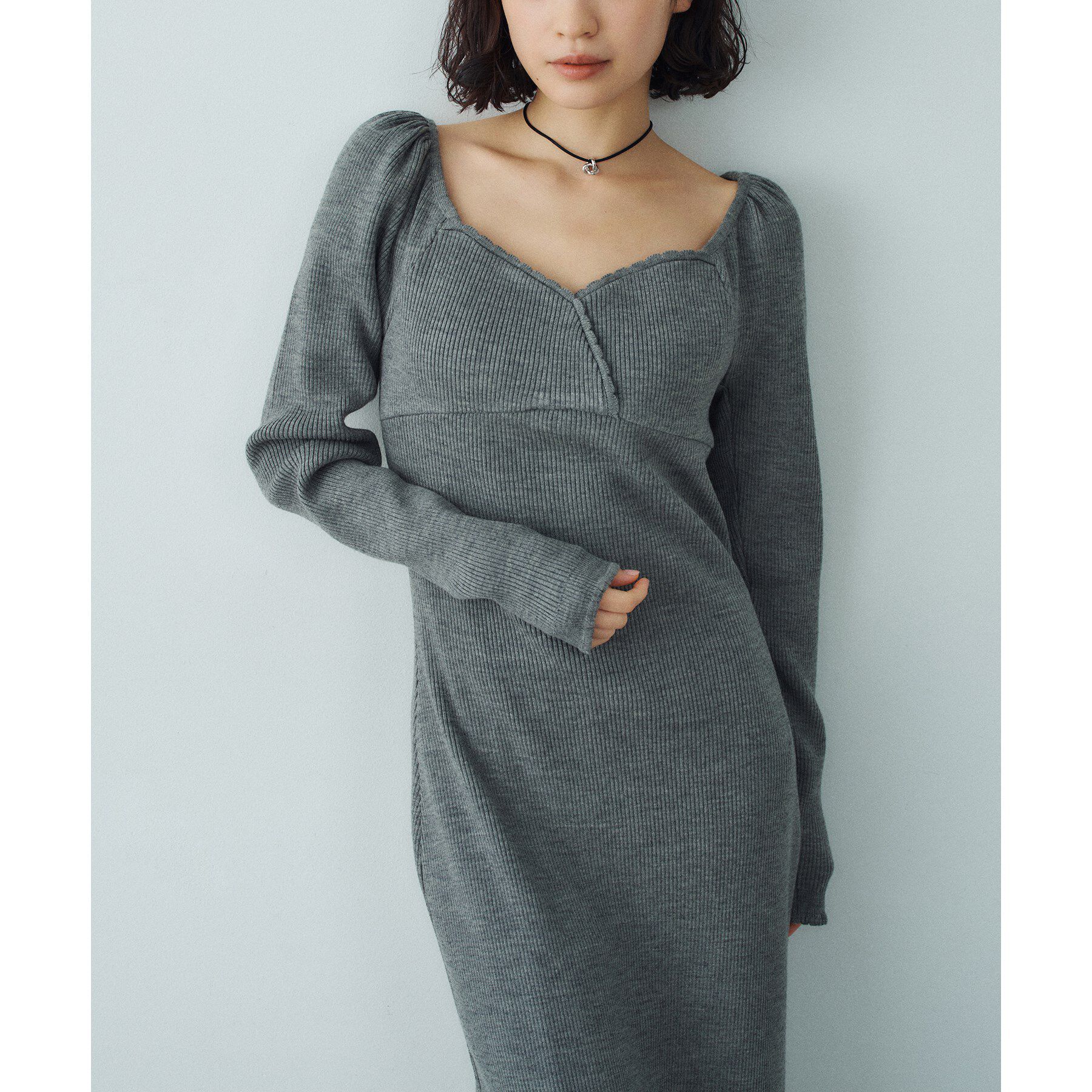 CODE A「femi rib knit dress」|ワンピース|
