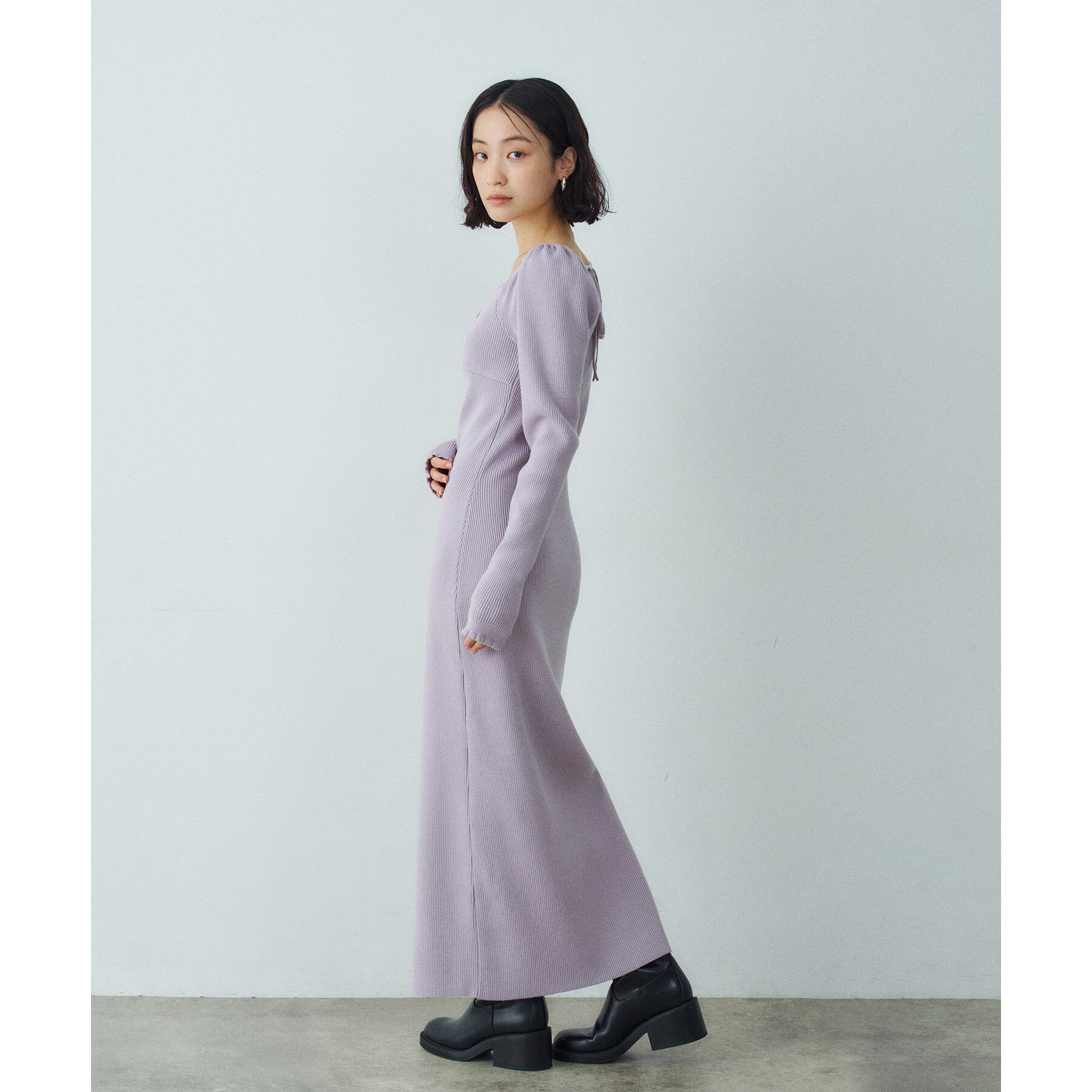 CODE A「femi rib knit dress」|ワンピース|
