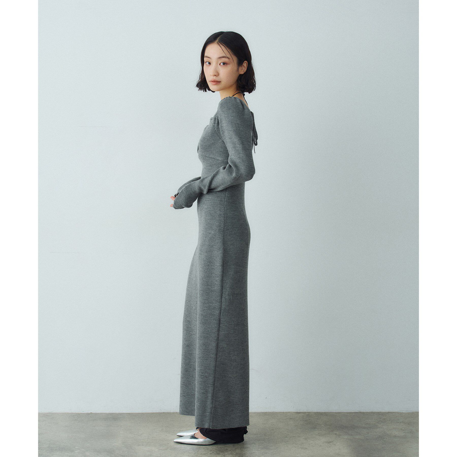 CODE A「femi rib knit dress」|ワンピース|