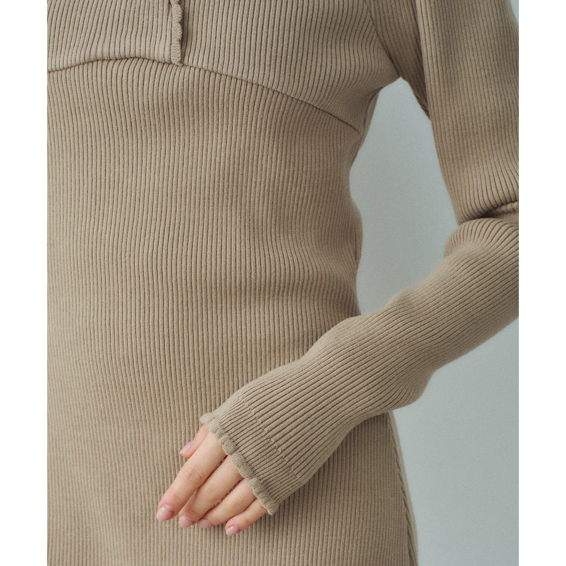 CODE A「femi rib knit dress」|ワンピース|
