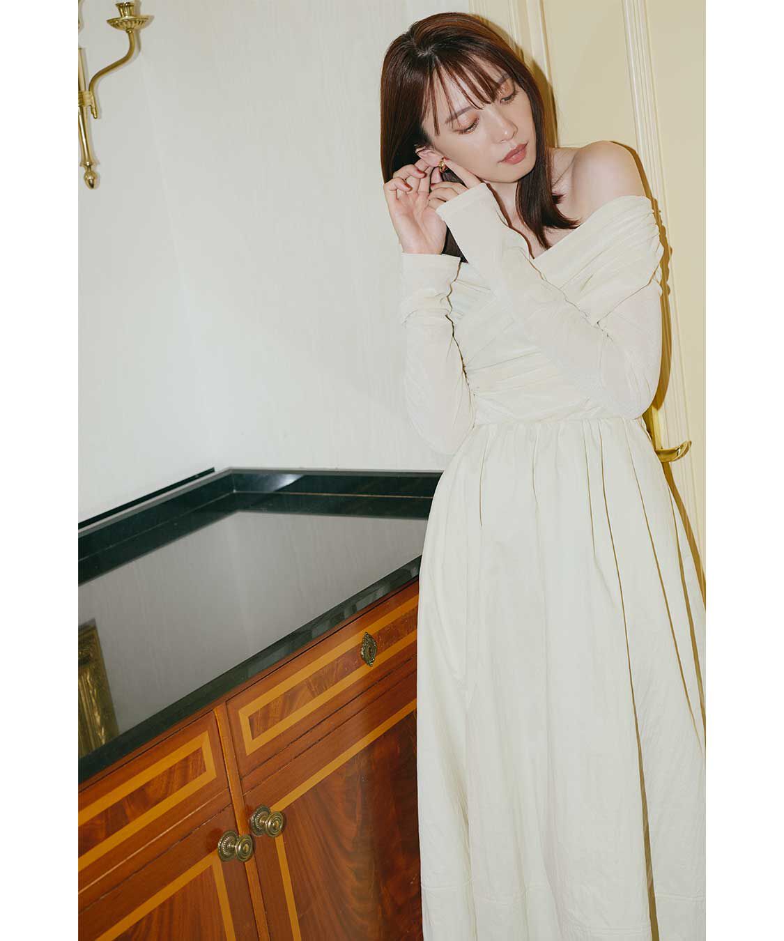 ルネ♡ベロアドッキング　ワンピース Reinaさんコラボ ] 選べる2タイプ ベロアドッキングワンピース [E3428