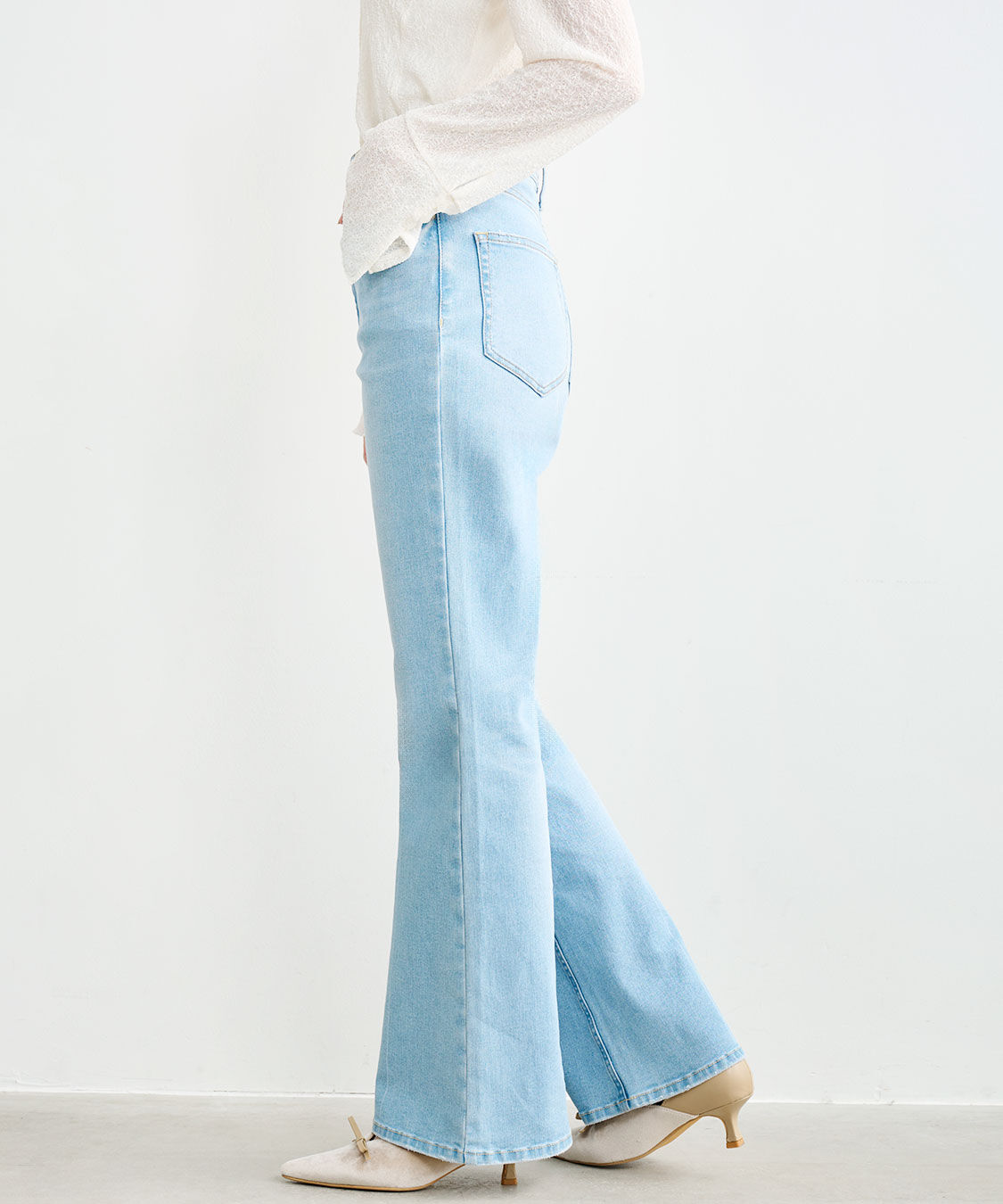 COCO DEAL「スーパーストレッチデニムフレアパンツ」|デニム|