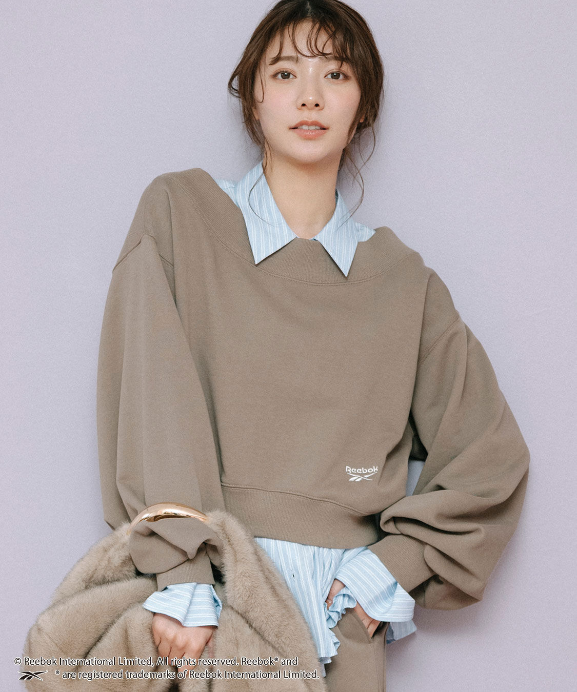 COCO DEAL「《COCO DEAL/Reebok》ボリュームスリーブオフショルスウェット」|スウェット・ジャージ|