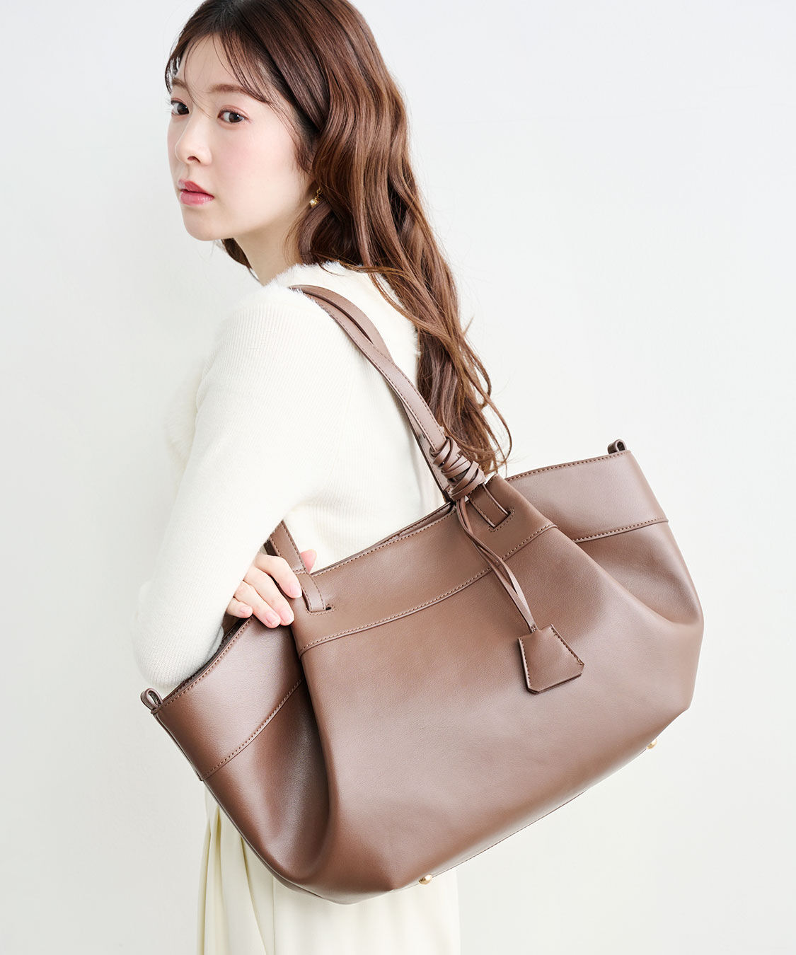 COCO DEAL「トラペーズトートバッグ」|トートバッグ|ブラウン