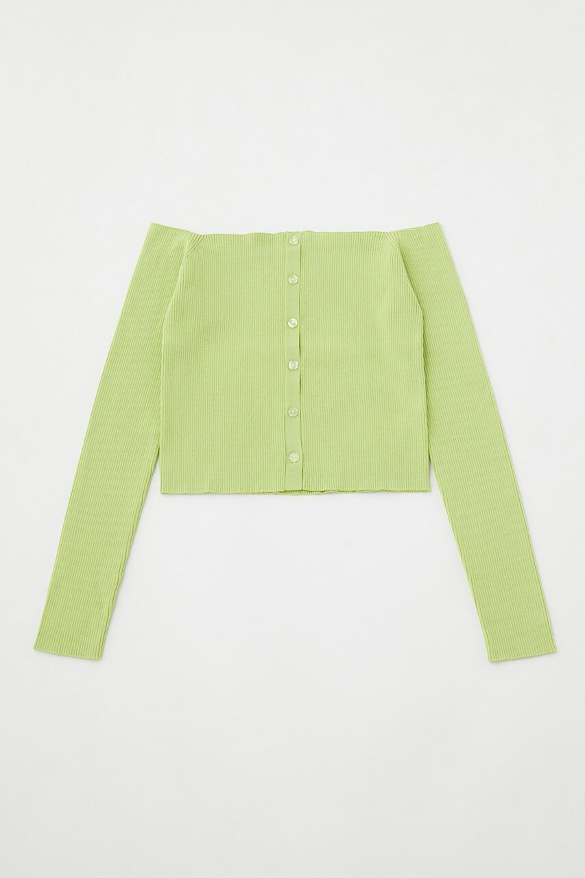 MOUSSY「OFF SHOULDER カーディガン＆キャミセット」|ニット・セーター|