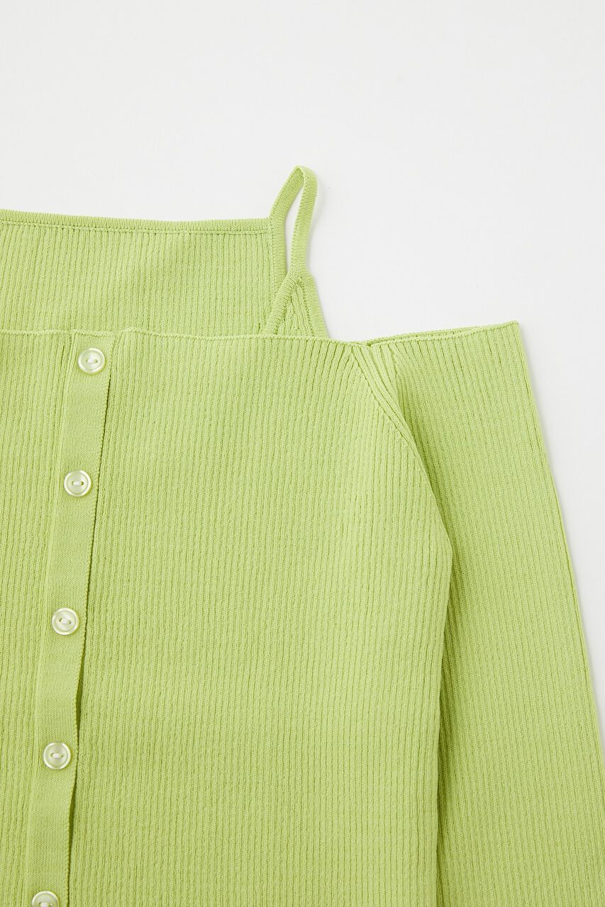 MOUSSY「OFF SHOULDER カーディガン＆キャミセット」|ニット・セーター|