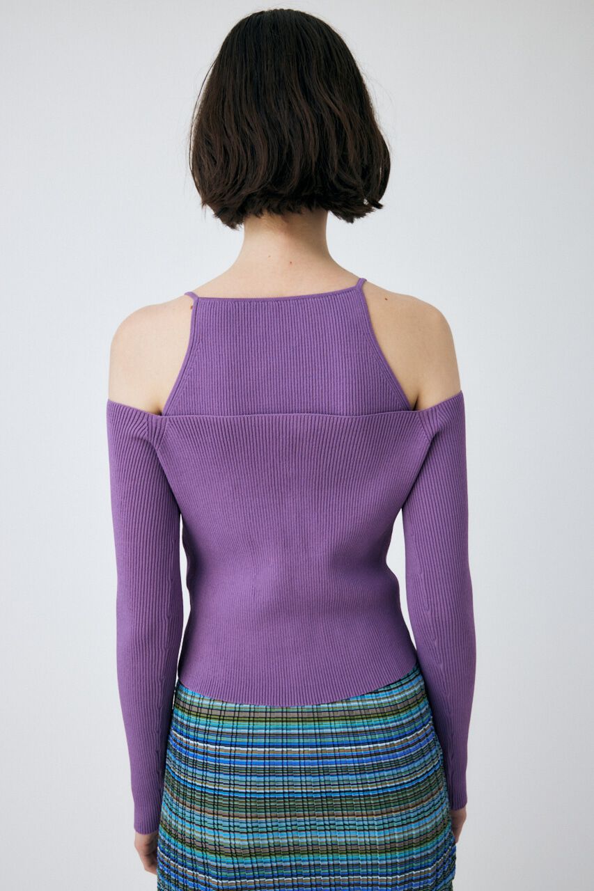 MOUSSY「OFF SHOULDER カーディガン＆キャミセット」|ニット・セーター|