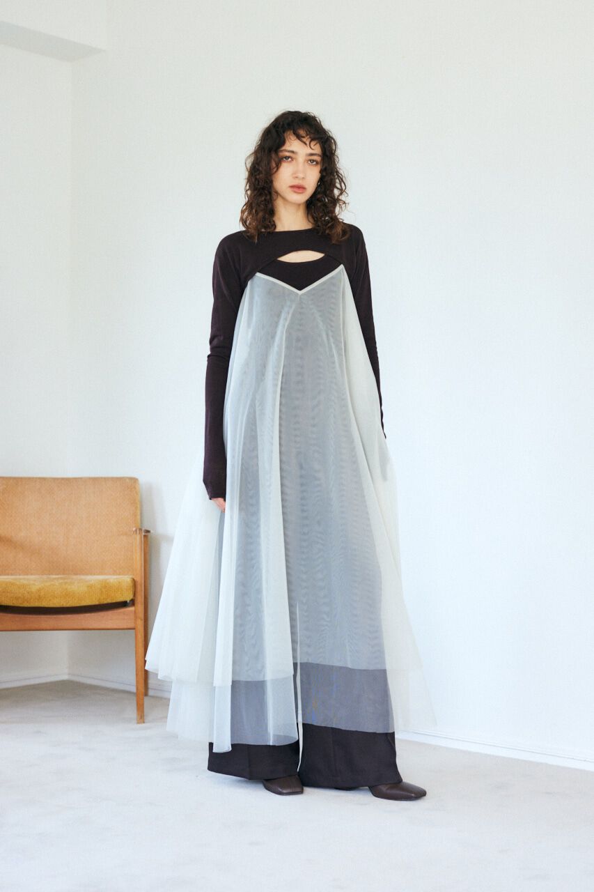 MOUSSY「チュール A LINE ドレス」|ワンピース|