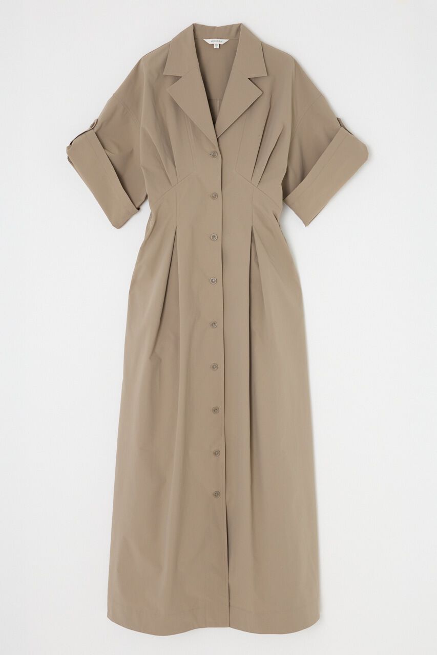 MOUSSY「OPEN COLLAR SAFARI ドレス」|ワンピース|GRY