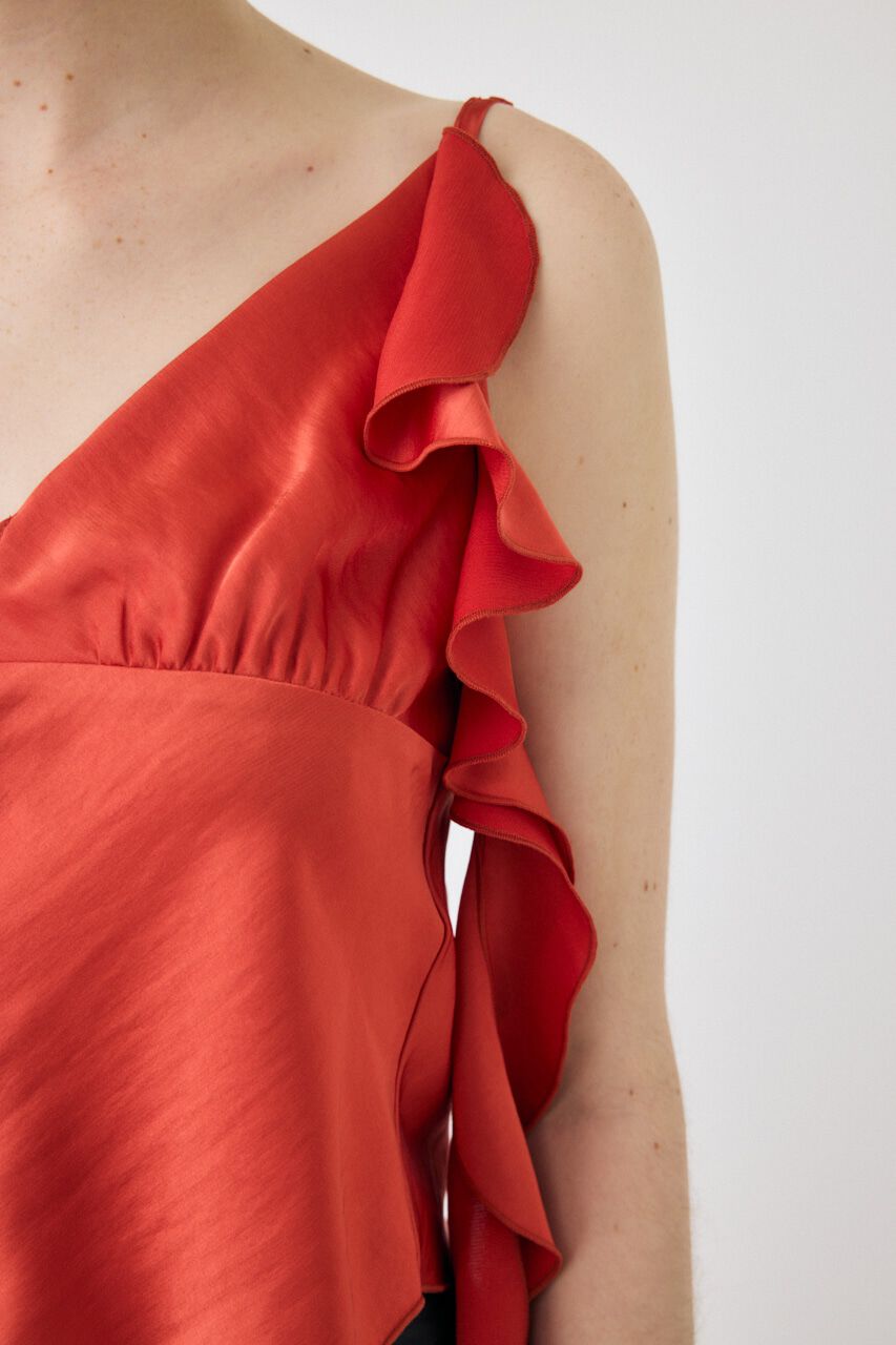 MOUSSY「FRILL STRAP SATIN キャミ」|キャミソール|