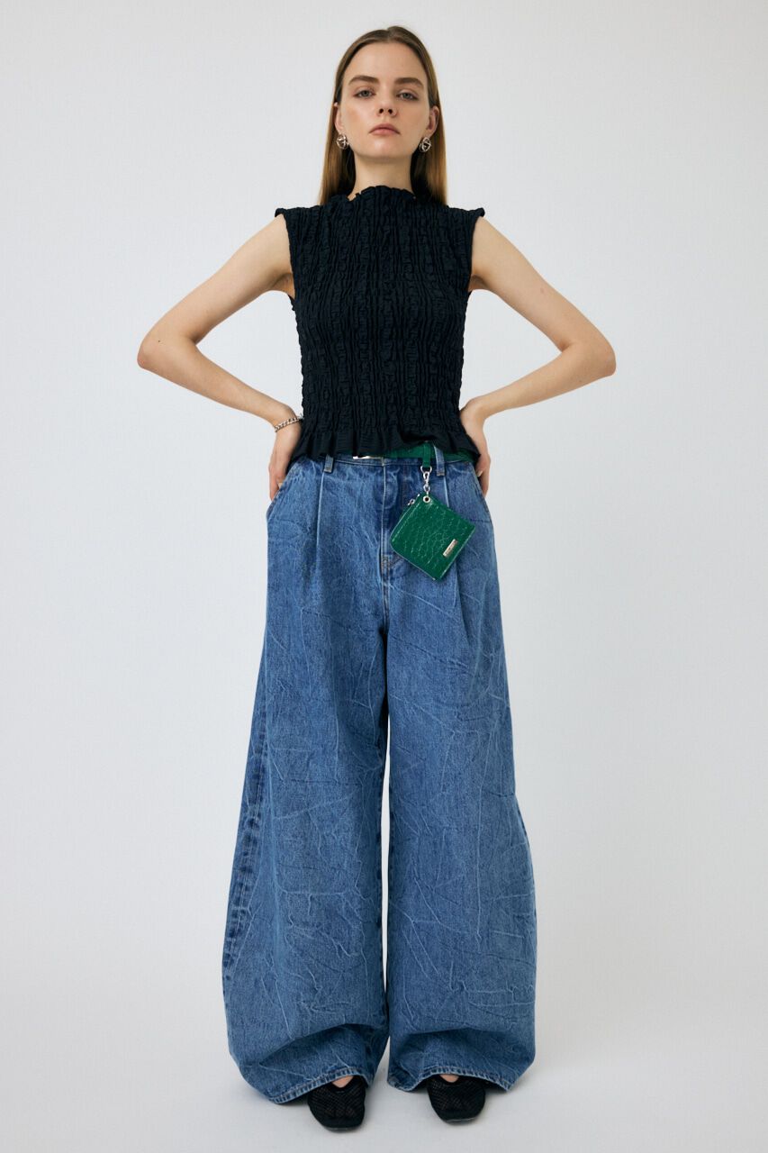 MOUSSY「SHIRRING SLEEVELESS トップス」|その他|