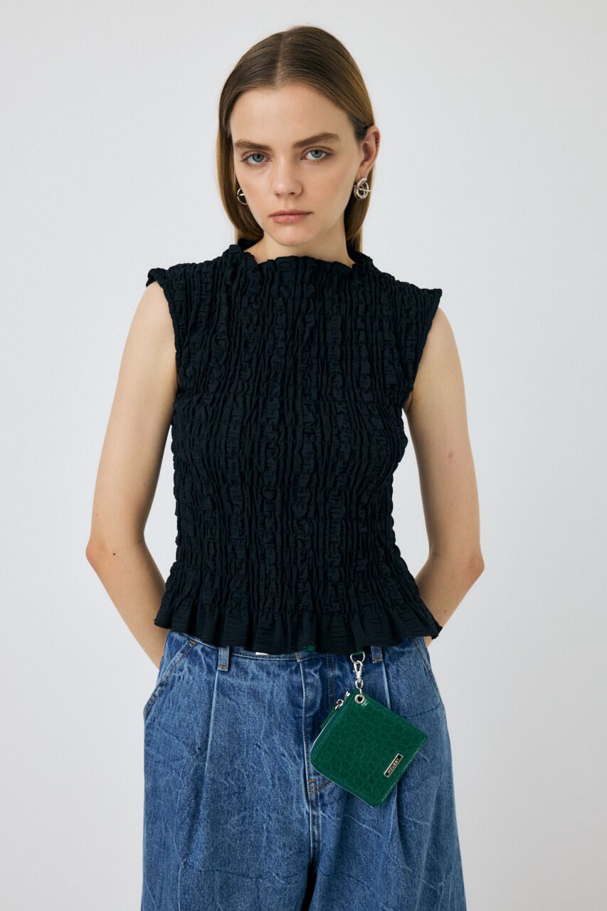 MOUSSY「SHIRRING SLEEVELESS トップス」|その他|