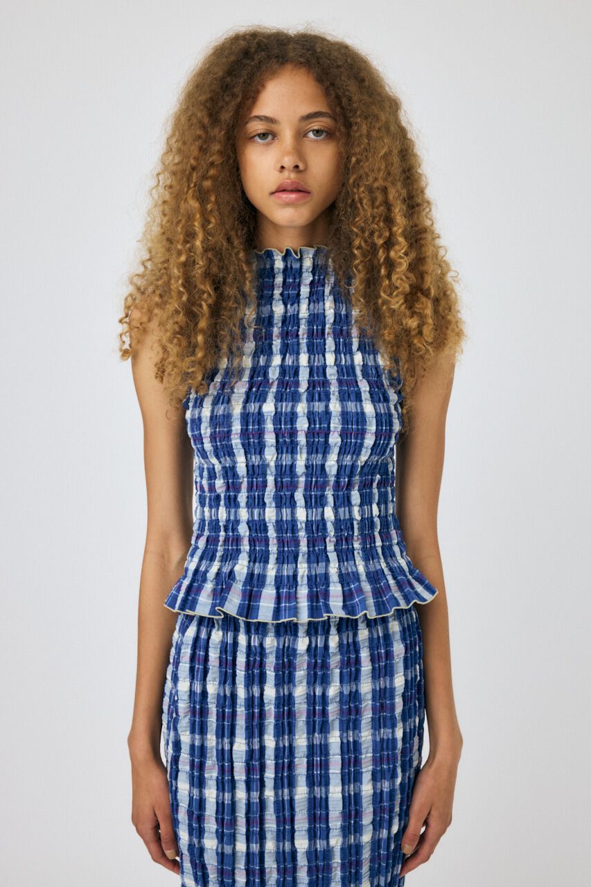 MOUSSY「SHIRRING SLEEVELESS トップス」|その他|