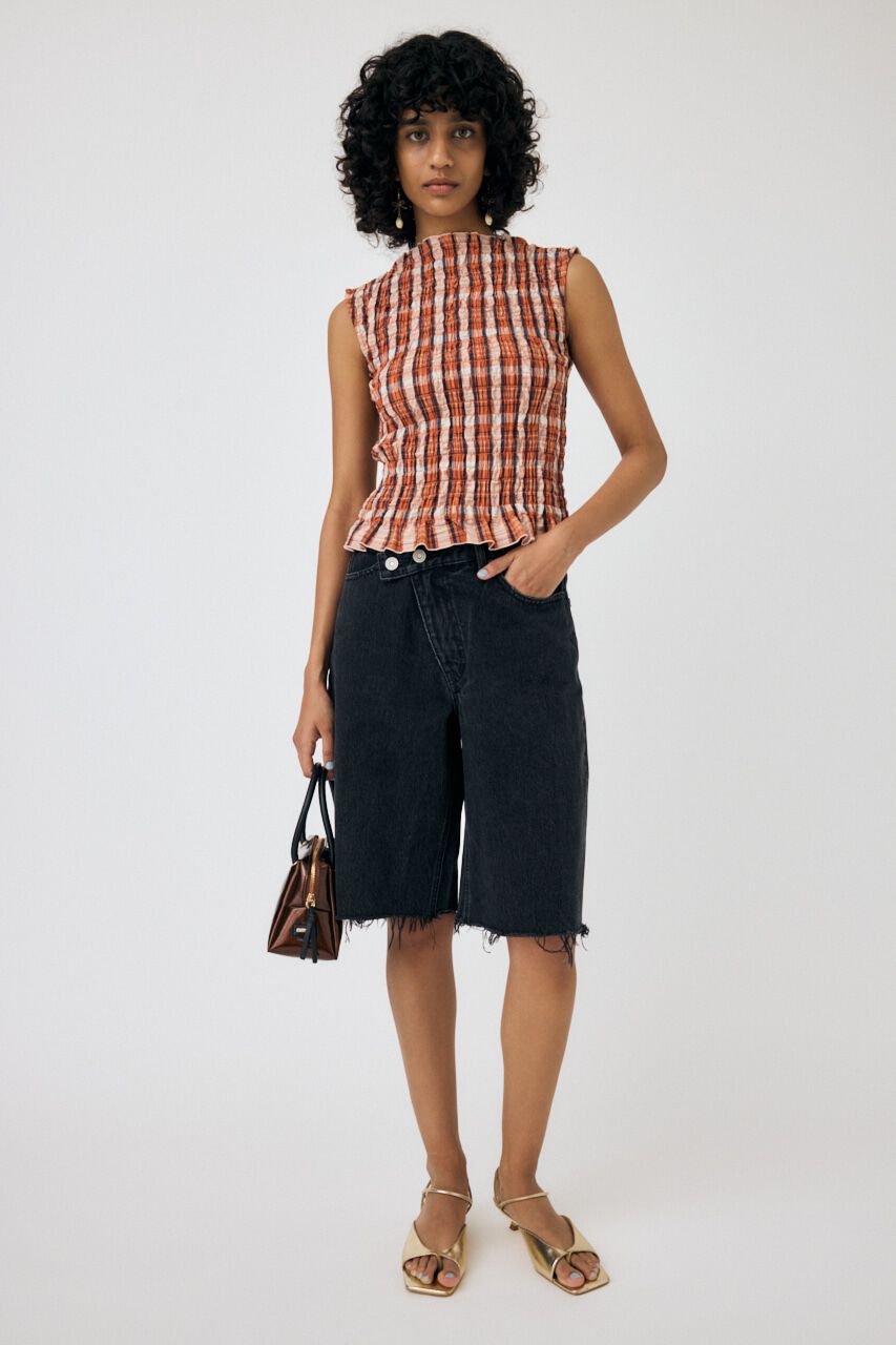 MOUSSY「SHIRRING SLEEVELESS トップス」|その他|