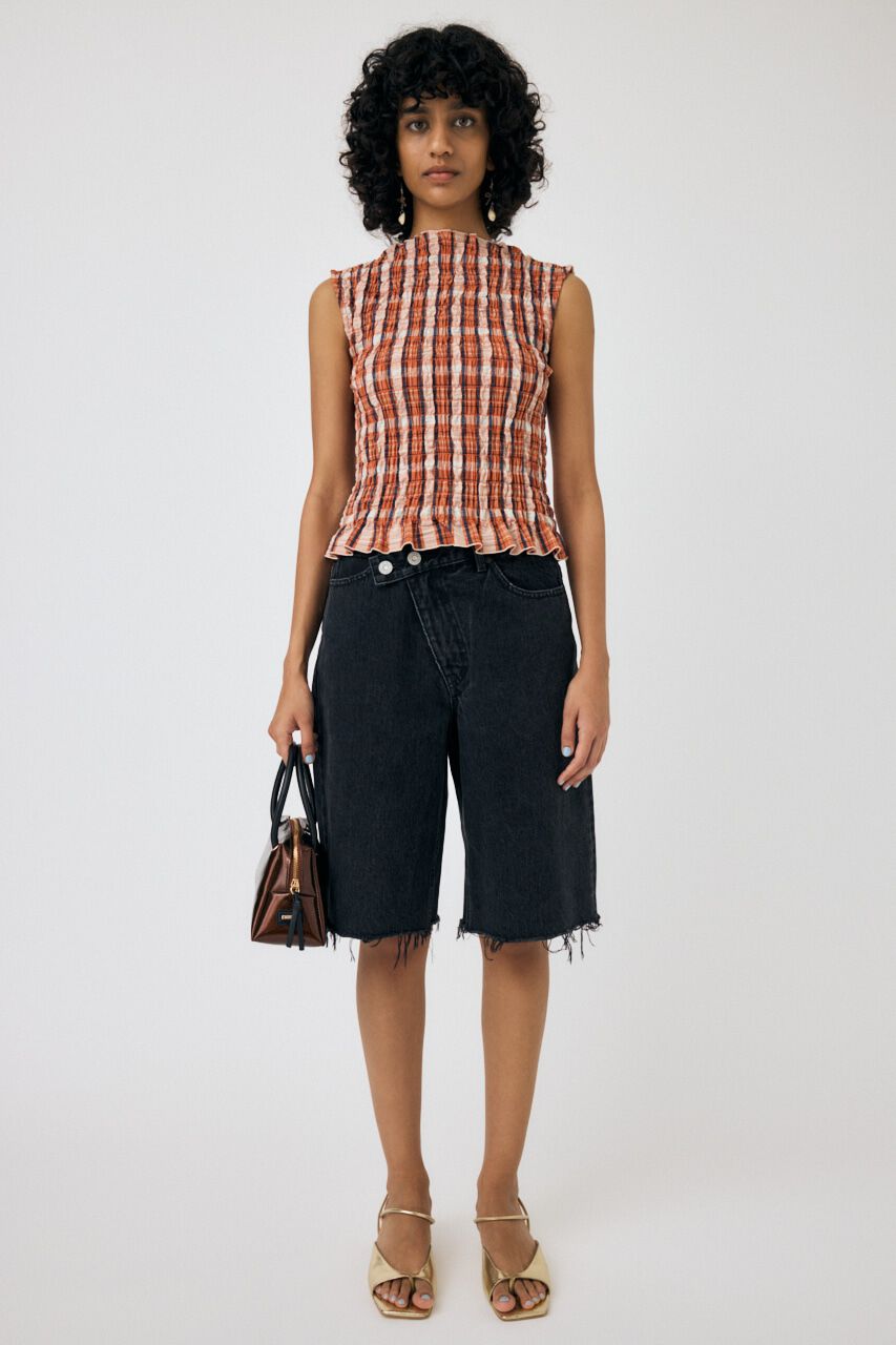 MOUSSY「SHIRRING SLEEVELESS トップス」|その他|