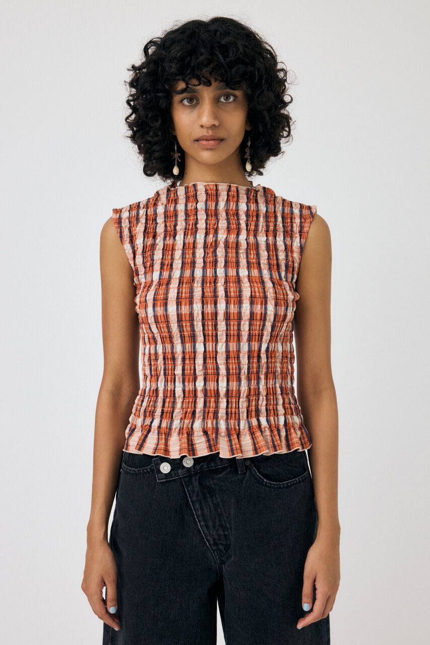 MOUSSY「SHIRRING SLEEVELESS トップス」|その他|