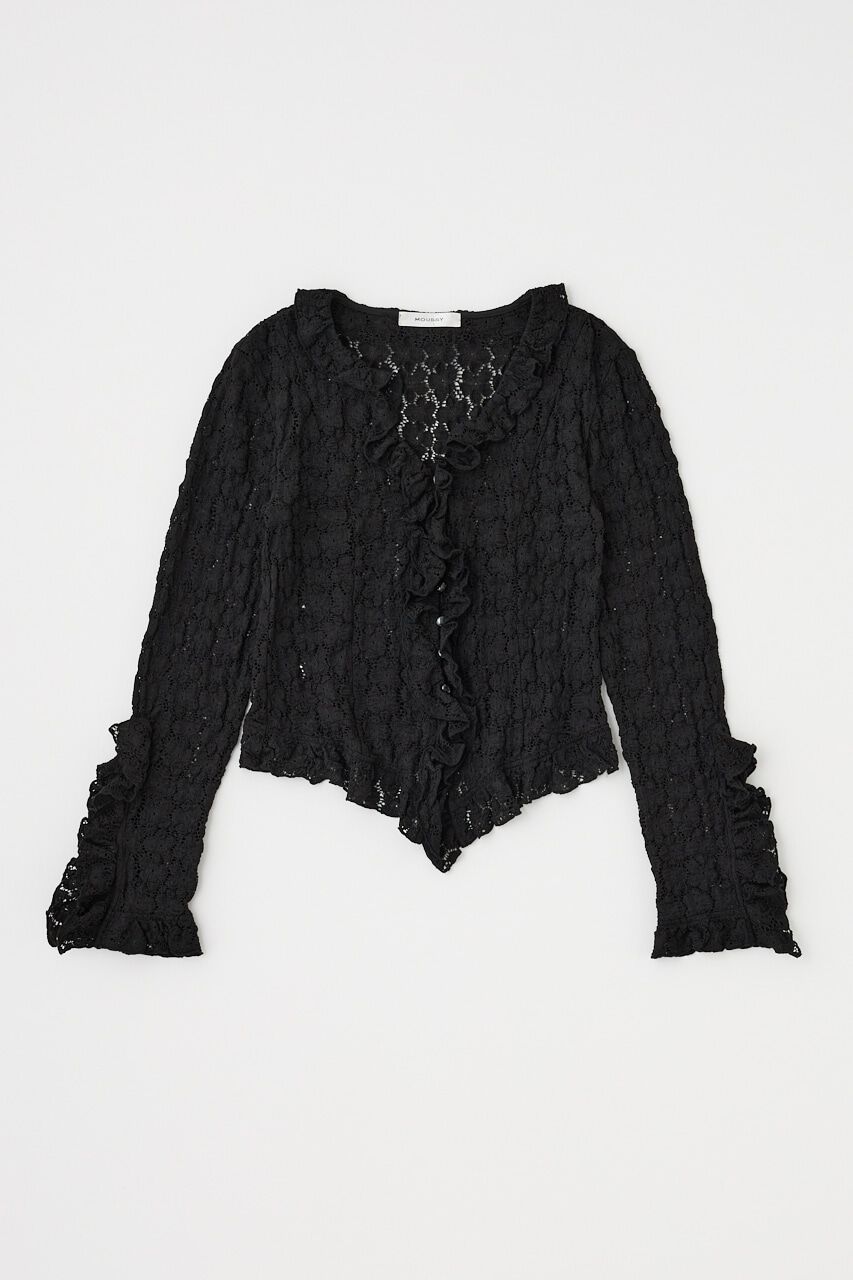 MOUSSY「CUT LACE RUFFLE ブラウス」|Tシャツ・カットソー|