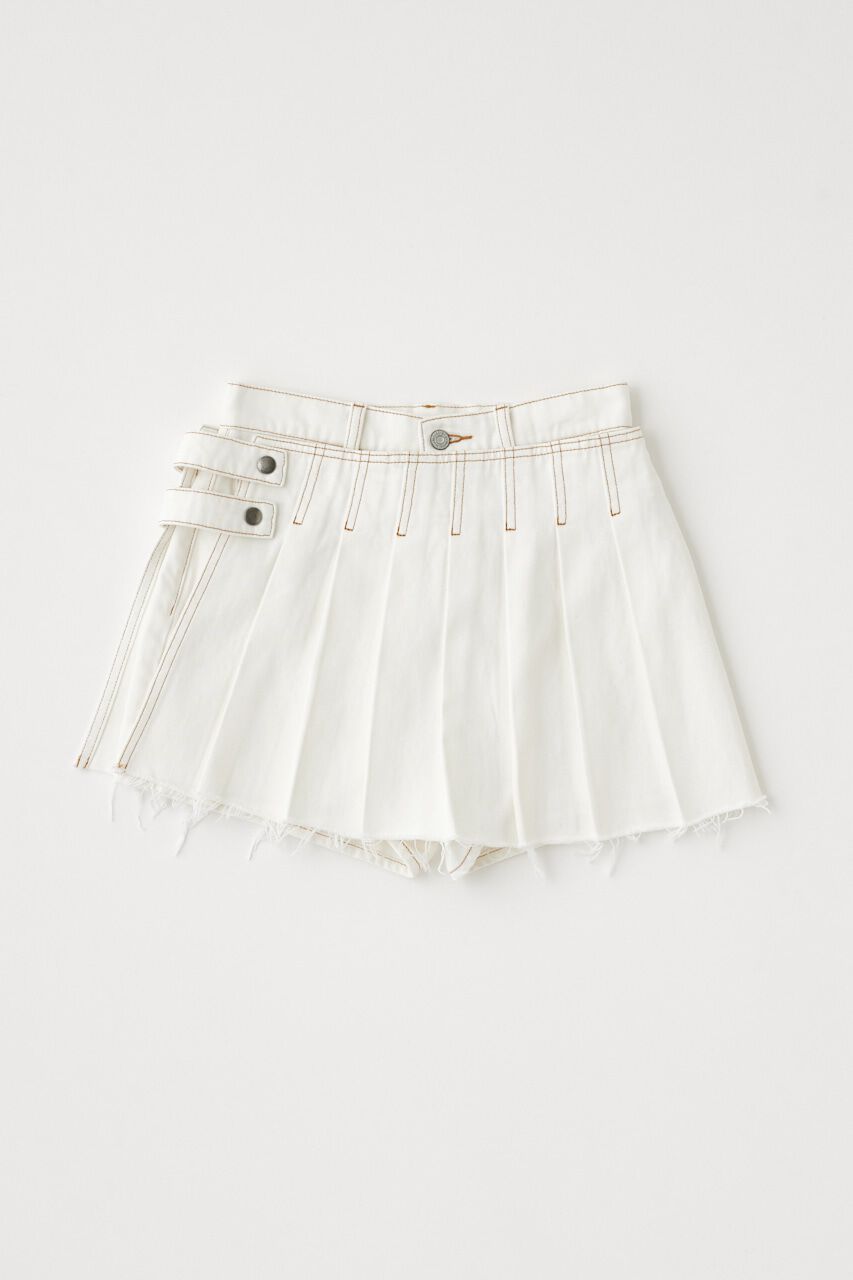 MOUSSY「PLEATS LAYERED ショーツ」|デニム|