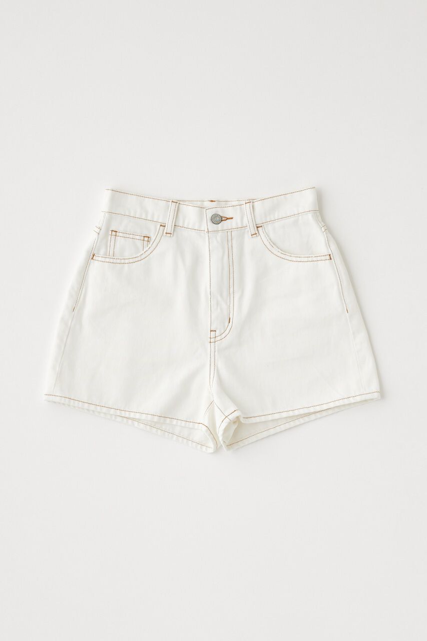 MOUSSY「PLEATS LAYERED ショーツ」|デニム|