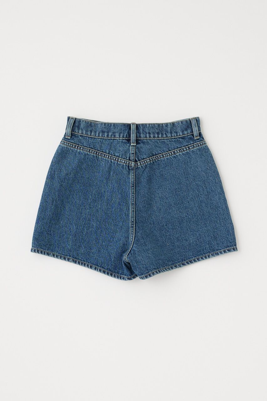MOUSSY「PLEATS LAYERED ショーツ」|デニム|