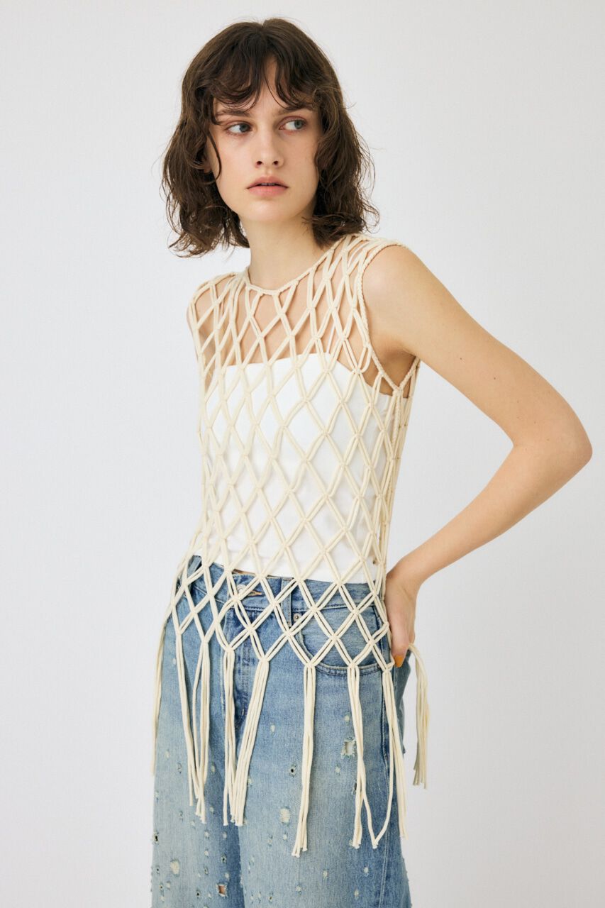 MOUSSY「MACRAME トップス」|タンクトップ|