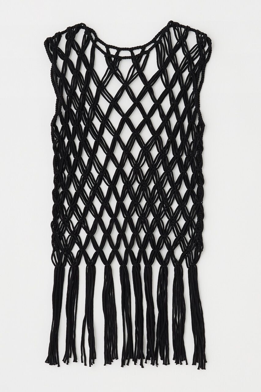 MOUSSY「MACRAME トップス」|タンクトップ|BLK