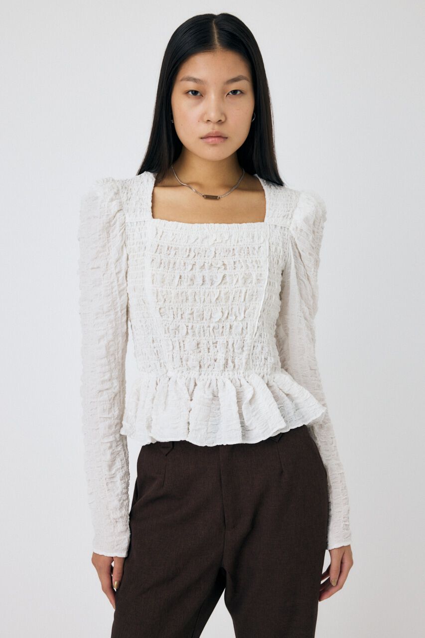 MOUSSY「CREPE ブラウス」|シャツ・ブラウス|WHT