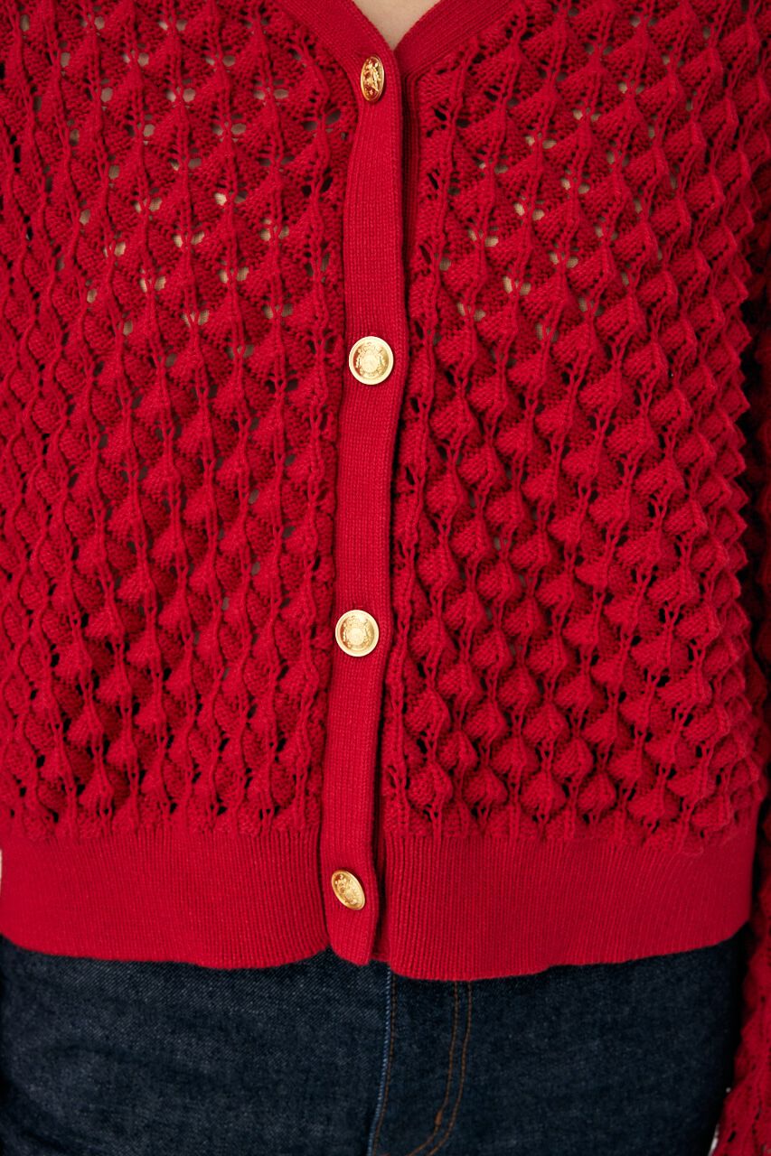 MOUSSY「PEAK STITCH ニットカーディガン」|カーディガン|