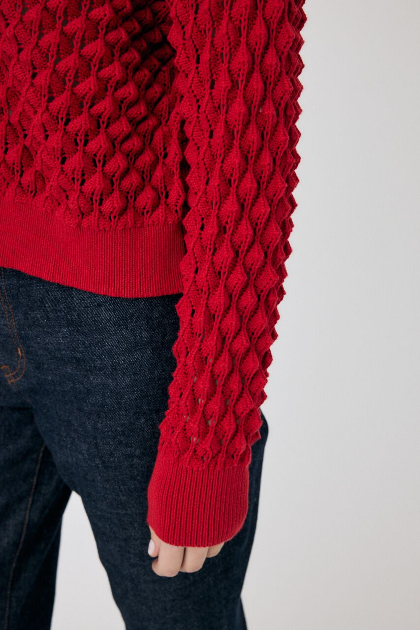 MOUSSY「PEAK STITCH ニットカーディガン」|カーディガン|