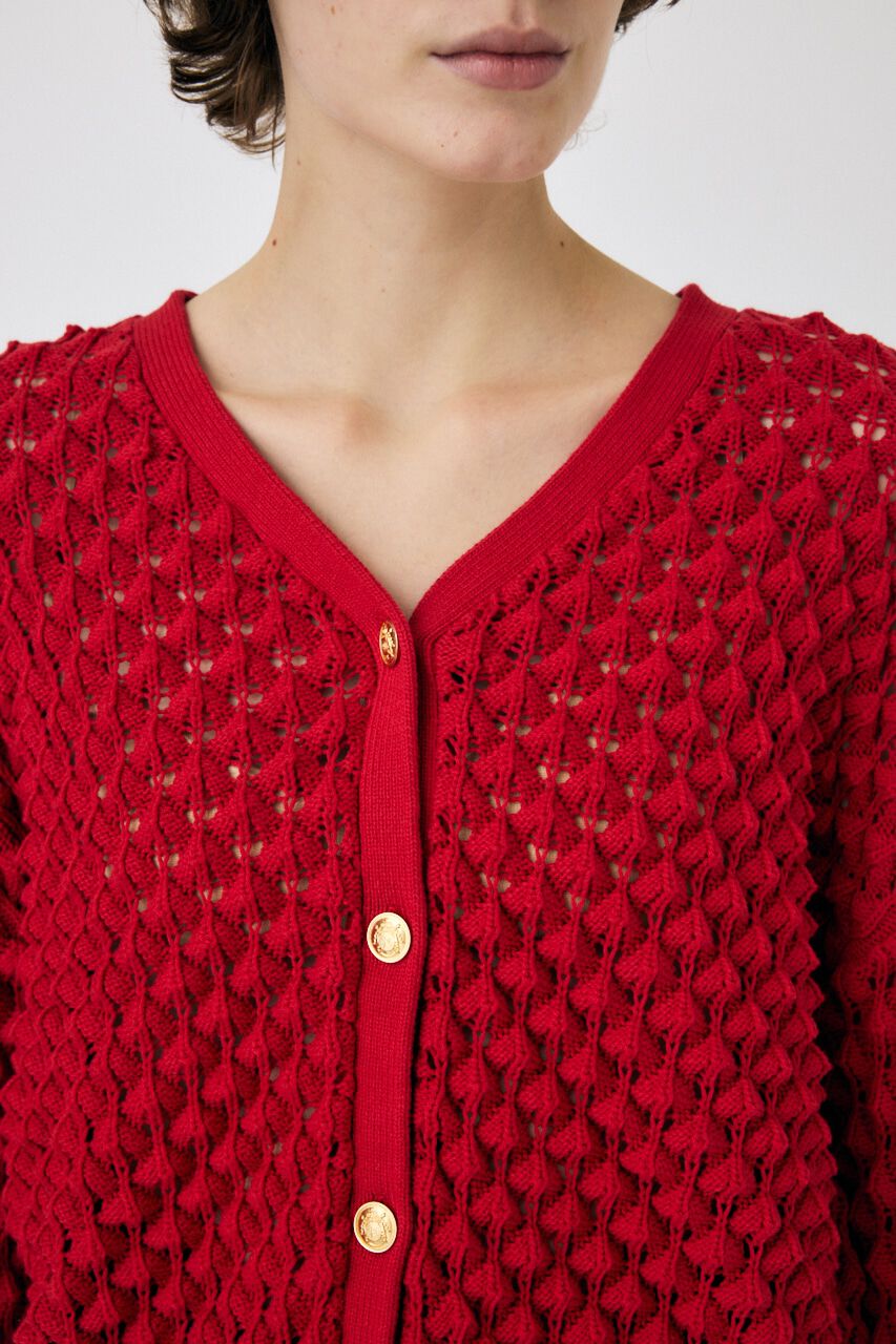 MOUSSY「PEAK STITCH ニットカーディガン」|カーディガン|