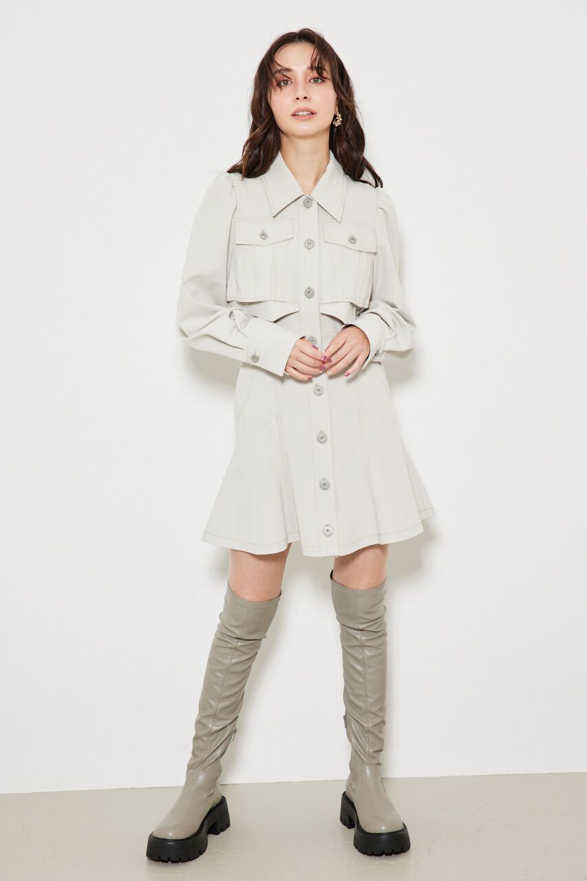 rienda「クロップドレイヤードマーメイドOPS」|ワンピース|L/BEG1