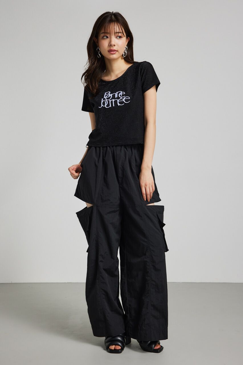 rienda「メタリックロゴT-SH」|Tシャツ・カットソー|