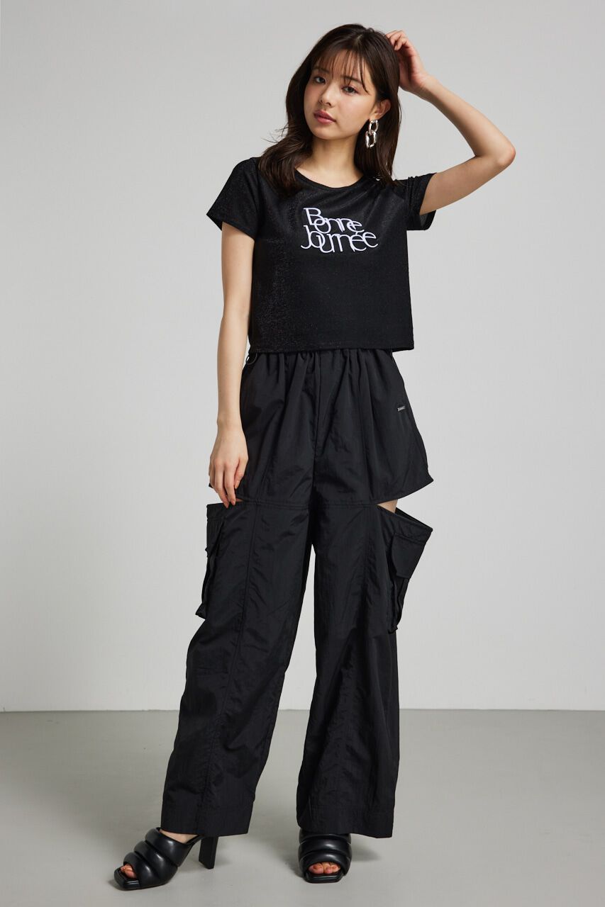 rienda「メタリックロゴT-SH」|Tシャツ・カットソー|