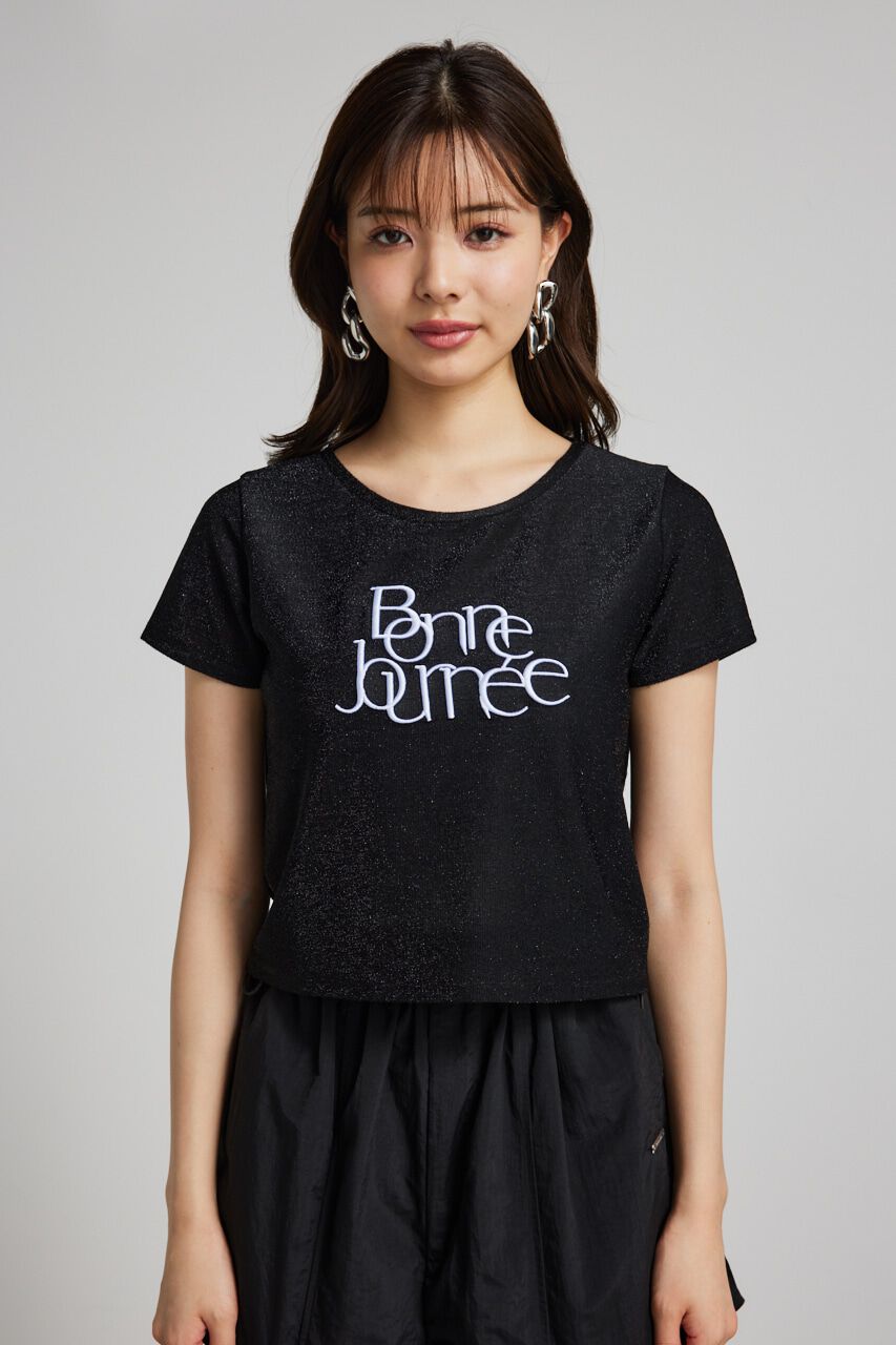 rienda「メタリックロゴT-SH」|Tシャツ・カットソー|