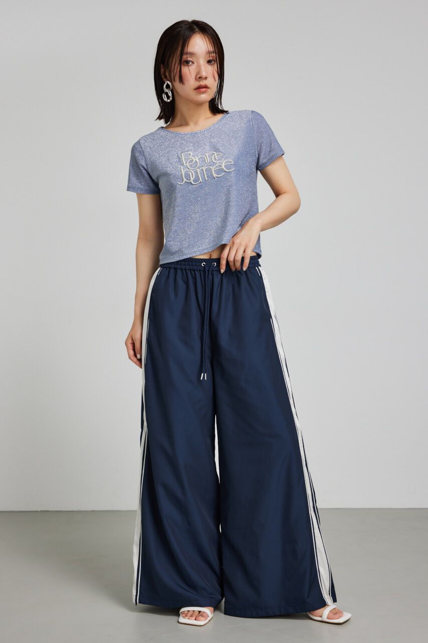 rienda「メタリックロゴT-SH」|Tシャツ・カットソー|