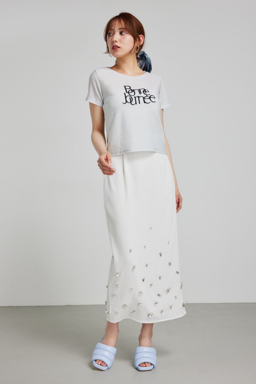 rienda「メタリックロゴT-SH」|Tシャツ・カットソー|