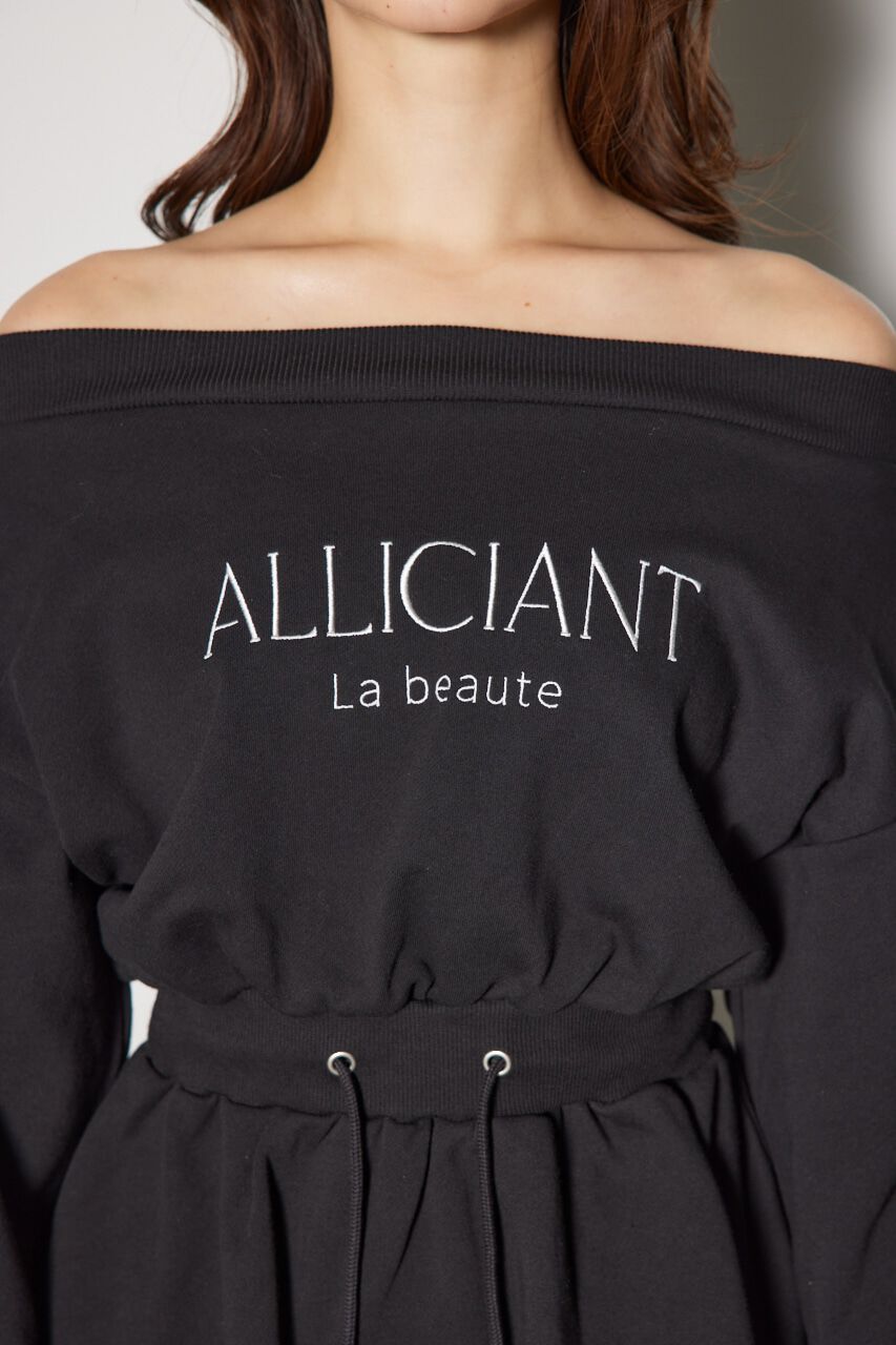 rienda「オフショルダースウェットミニフレアワンピース」|ワンピース|