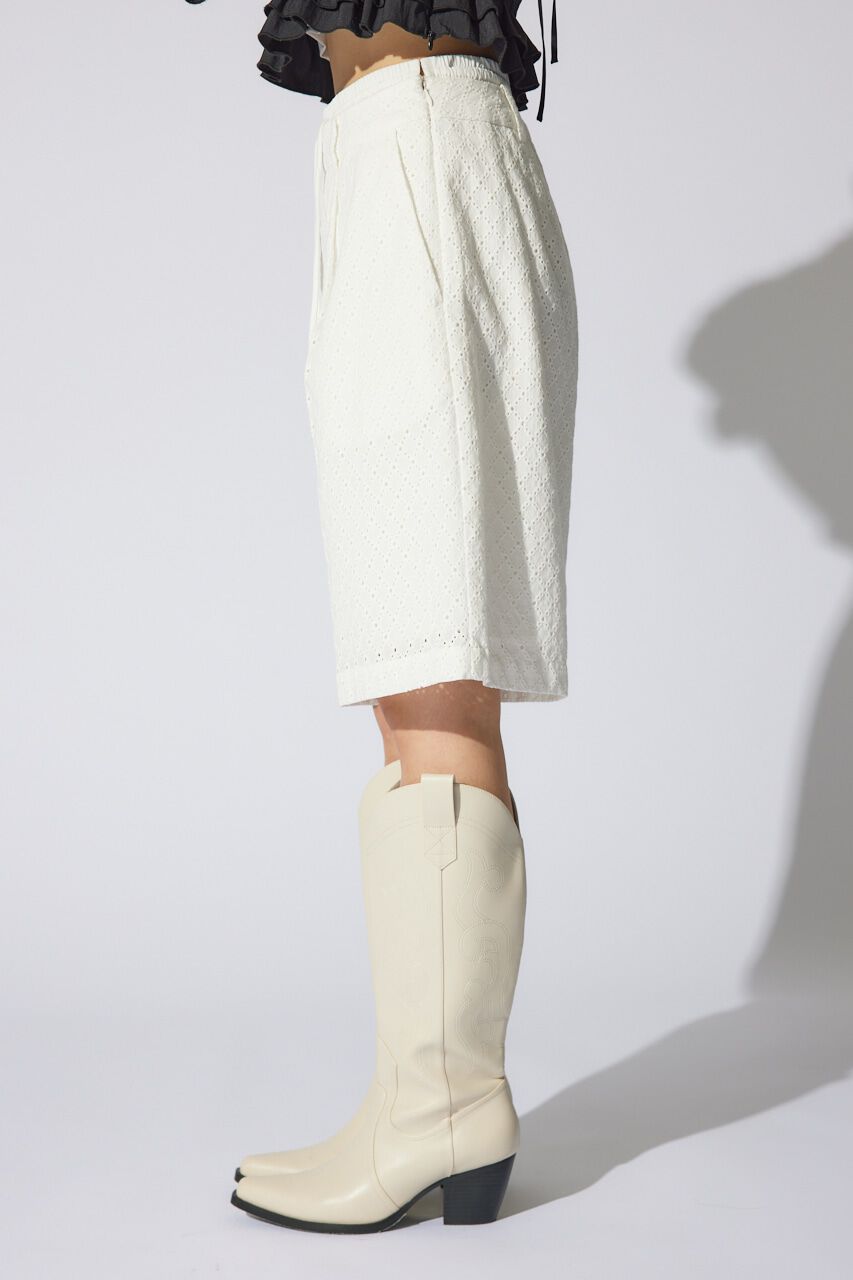 rienda「コットンレースジャストウエストハーフパンツ」|その他|