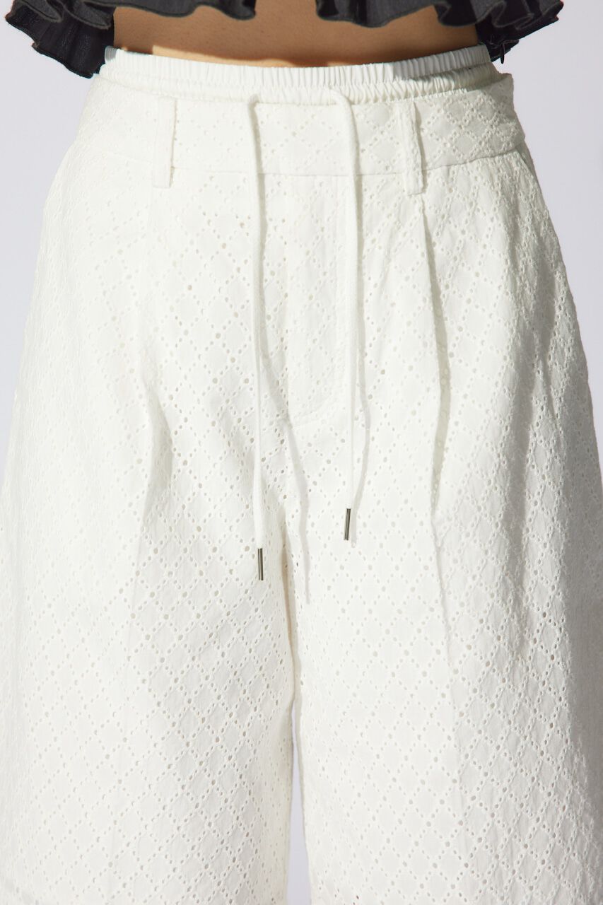 rienda「コットンレースジャストウエストハーフパンツ」|その他|