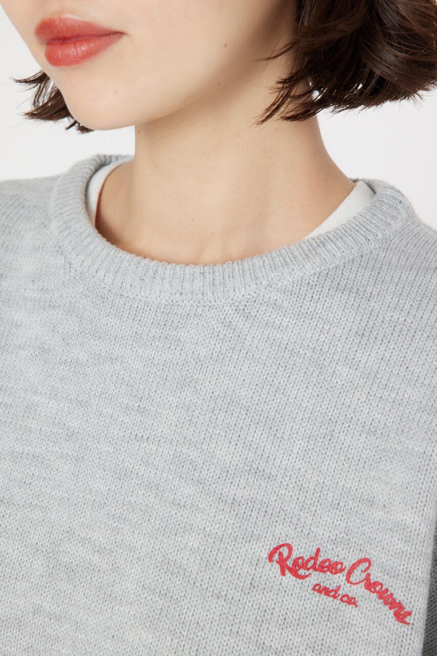 RODEO CROWNS「デニムロゴ ニット ワンピース」|ワンピース|