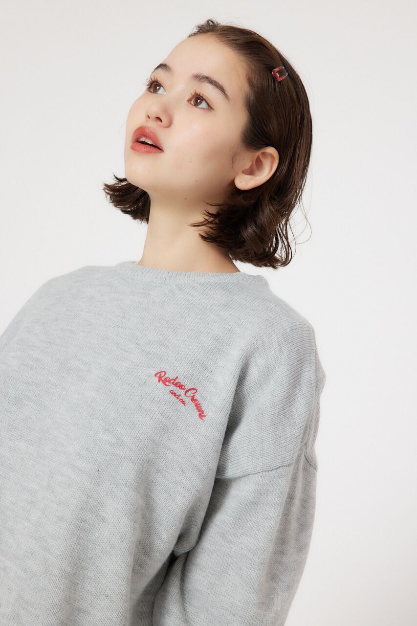 RODEO CROWNS「デニムロゴ ニット ワンピース」|ワンピース|