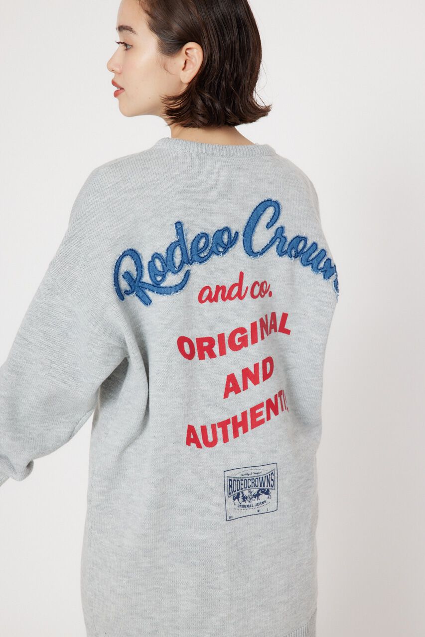 RODEO CROWNS「デニムロゴ ニット ワンピース」|ワンピース|