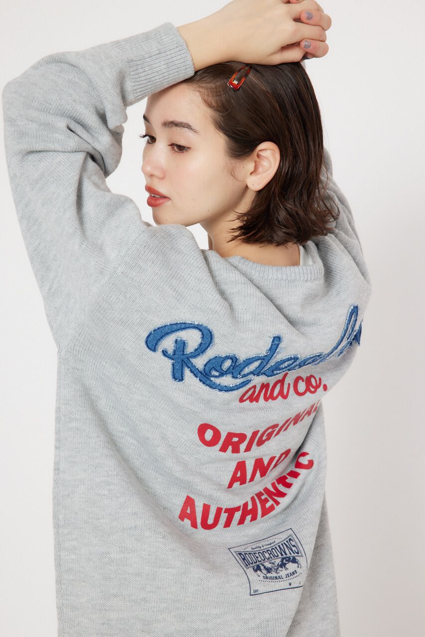 RODEO CROWNS「デニムロゴ ニット ワンピース」|ワンピース|