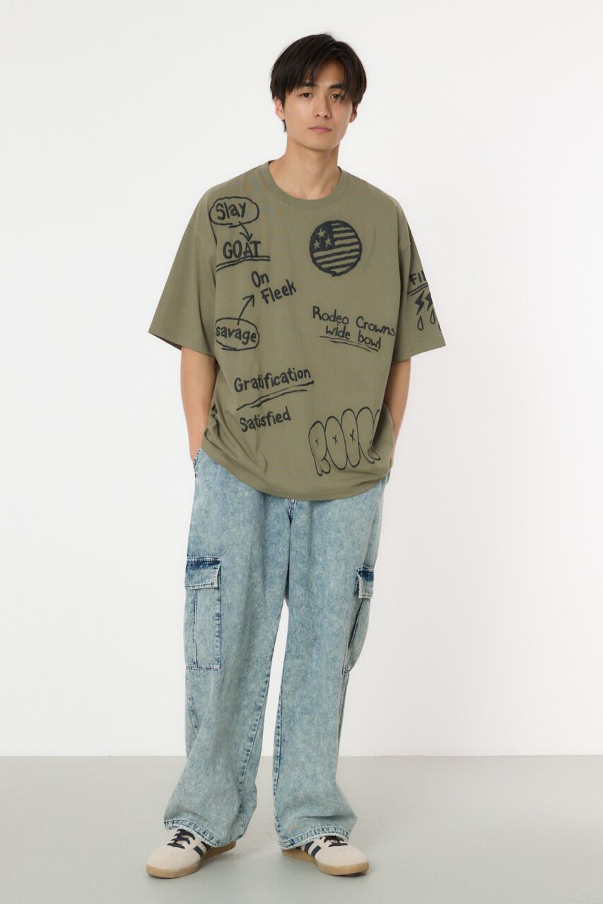 RODEO CROWNS「ラクガキハッポウ Tシャツ」|Tシャツ・カットソー|