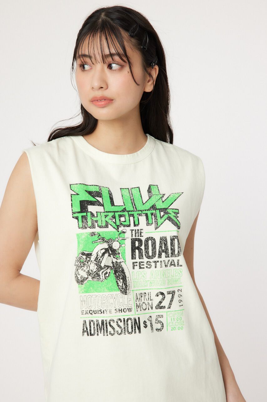 RODEO CROWNS「G/O FULLTHROTTLE ノースリーブTシャツ」|タンクトップ|