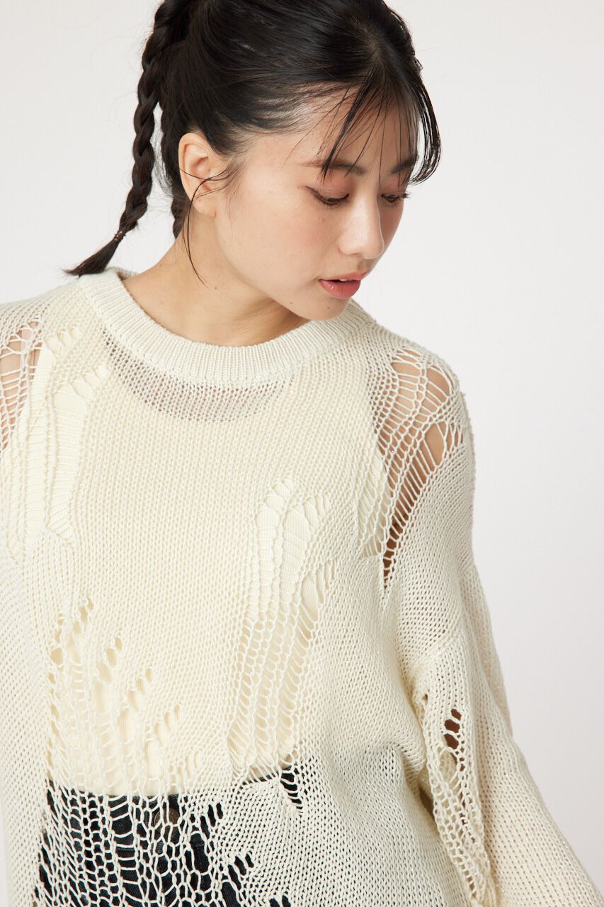 RODEO CROWNS「ダメージニットトップス」|ニット・セーター|