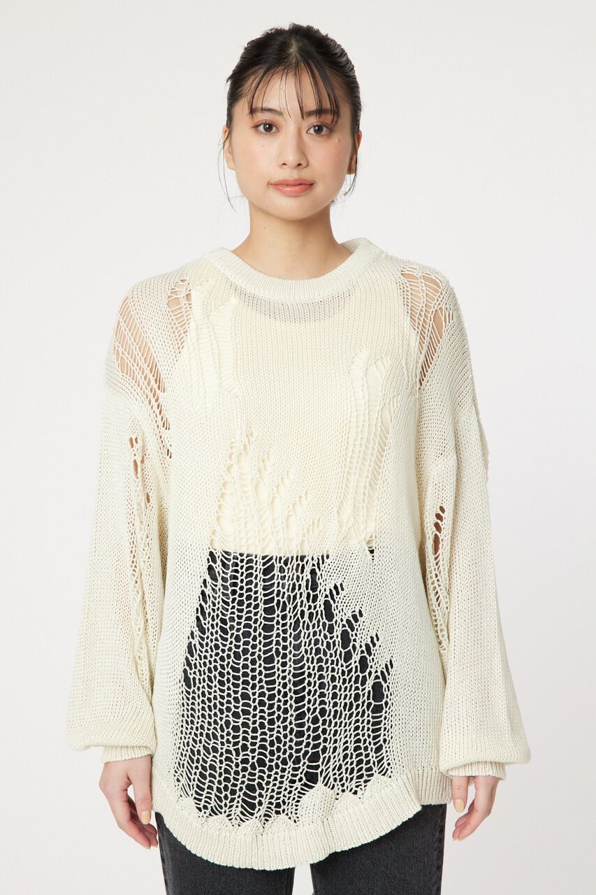 RODEO CROWNS「ダメージニットトップス」|ニット・セーター|