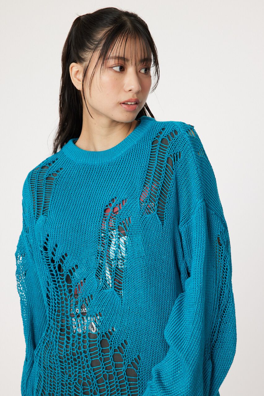 RODEO CROWNS「ダメージニットトップス」|ニット・セーター|